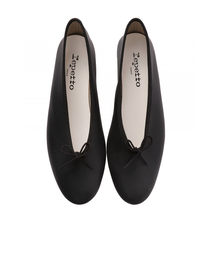 Repetto Lilouh Leather Ballerina Shoes In Black