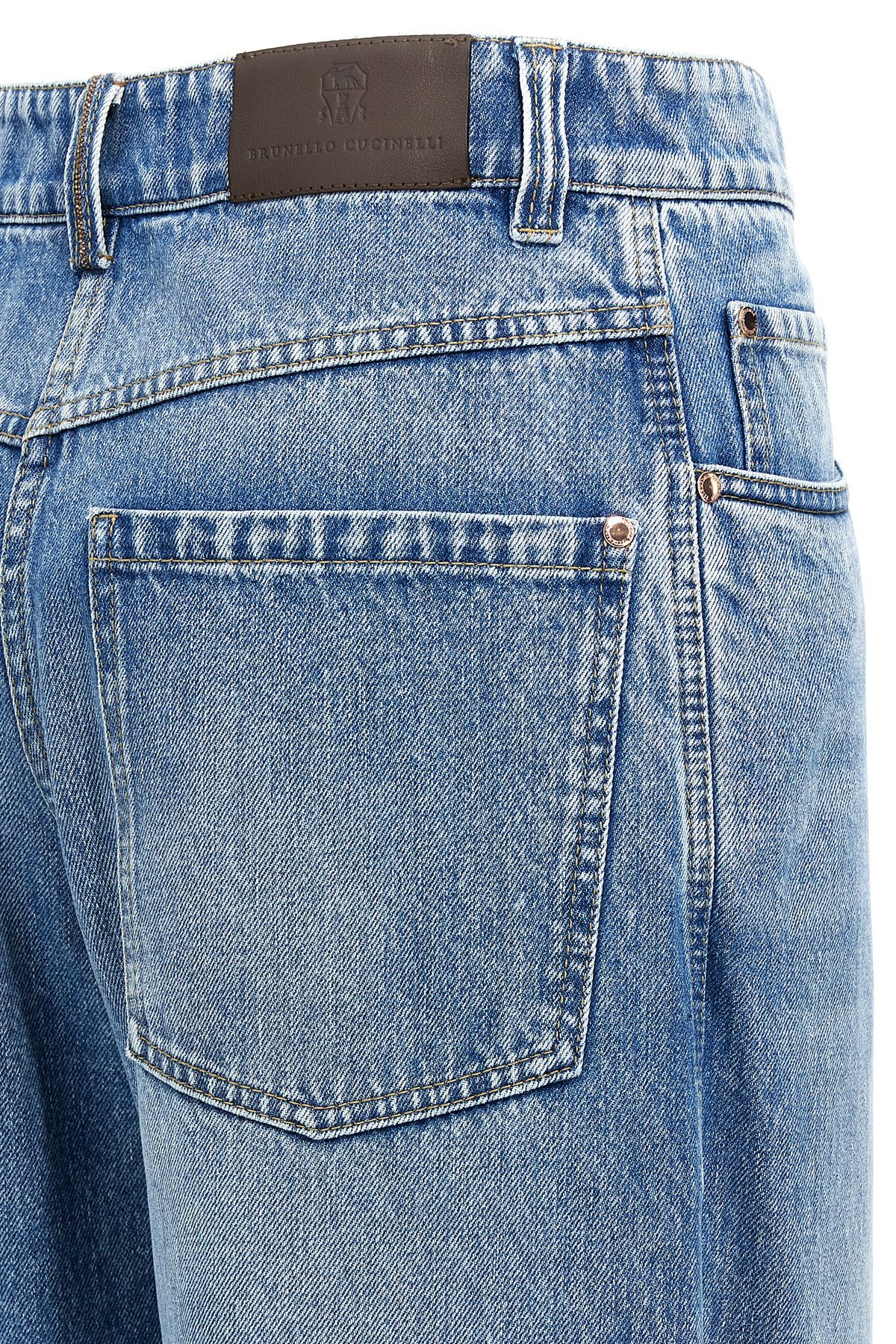 Brunello Cucinelli Belt-loop Jeans In Blue