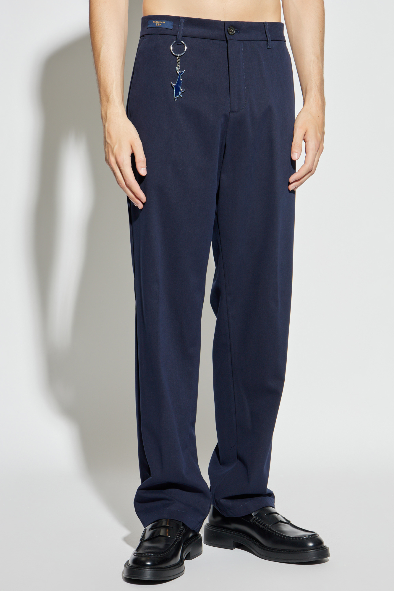 Paul & Shark Belt Loops Slacks In Black