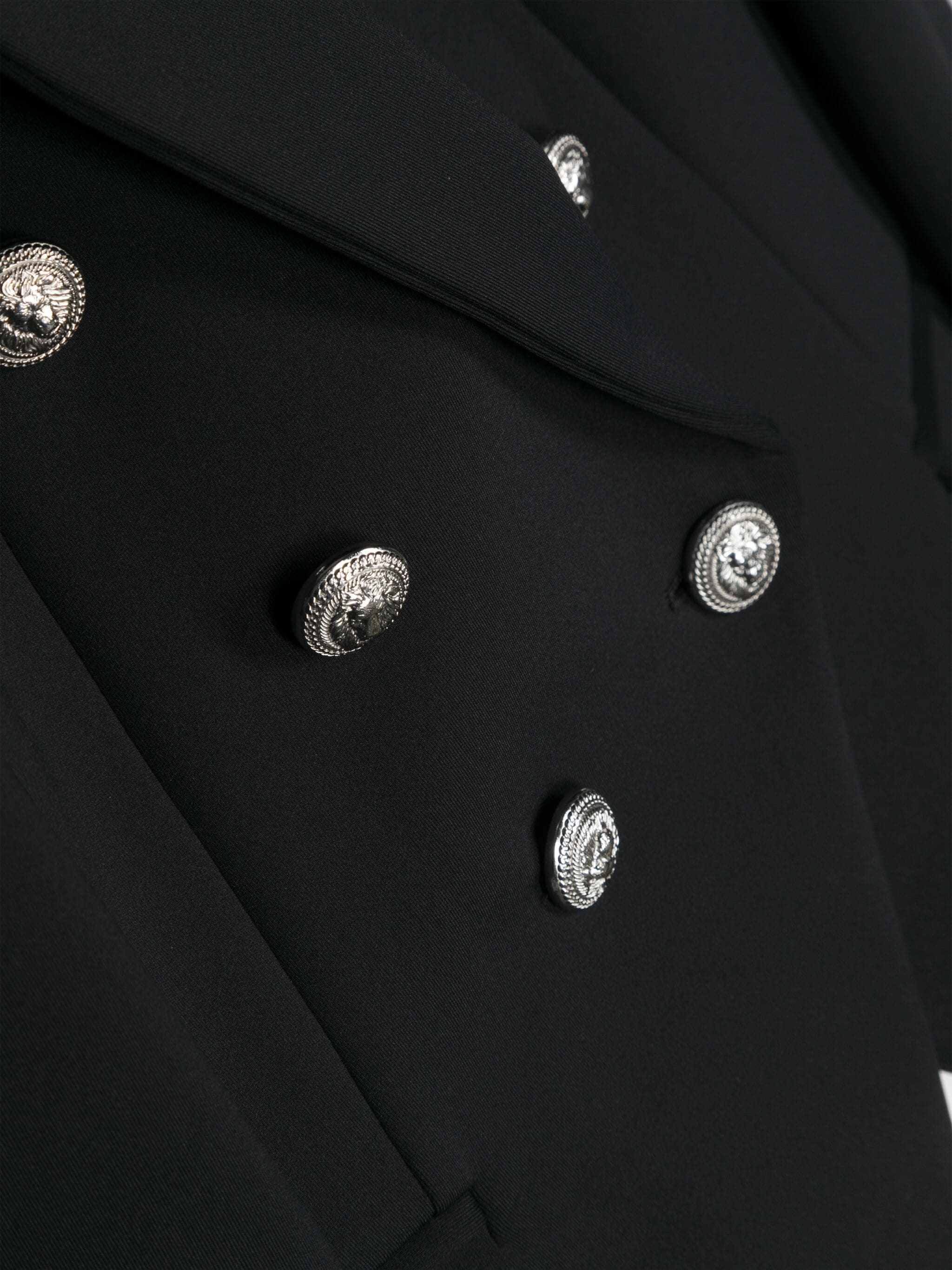 Shop Balmain Double-breasted Blazer In Black