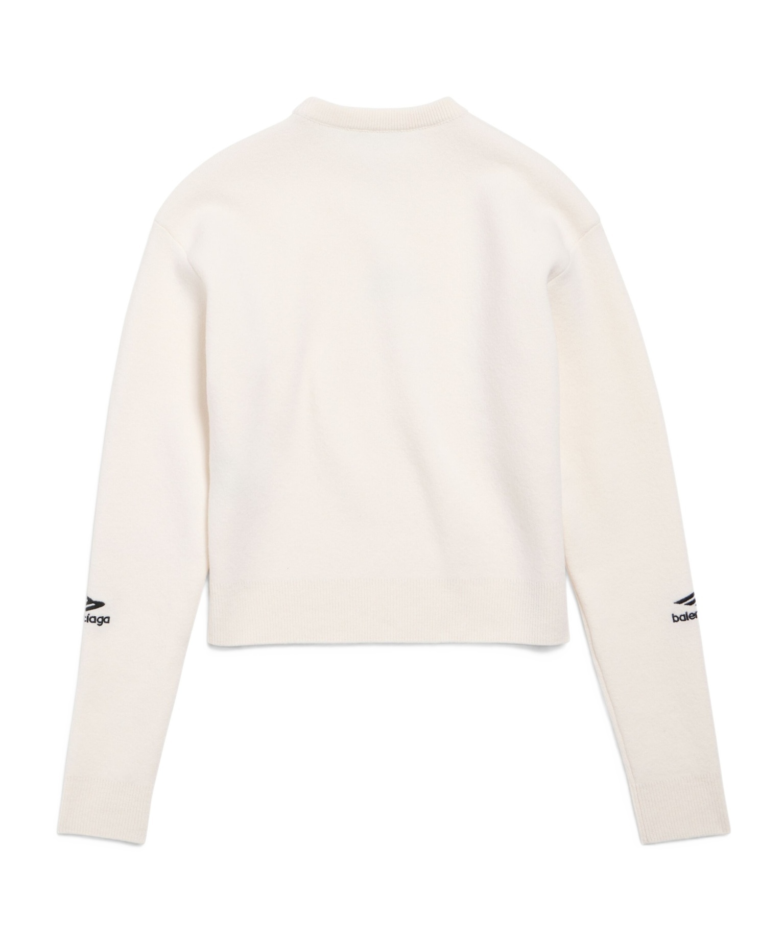 Balenciaga Wool Knitted Crewneck Ski Pullover In White