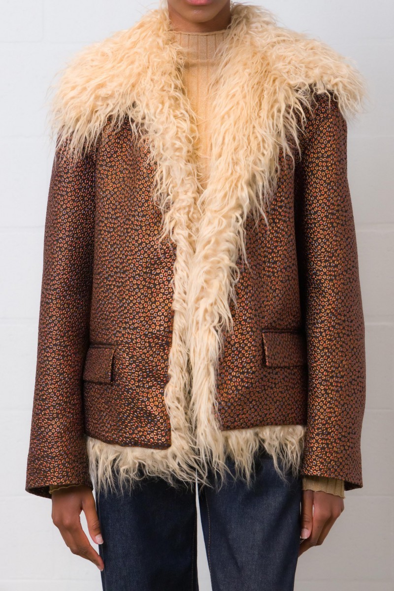 Dries Van Noten Long-sleeved Cotton Clothes In Brown
