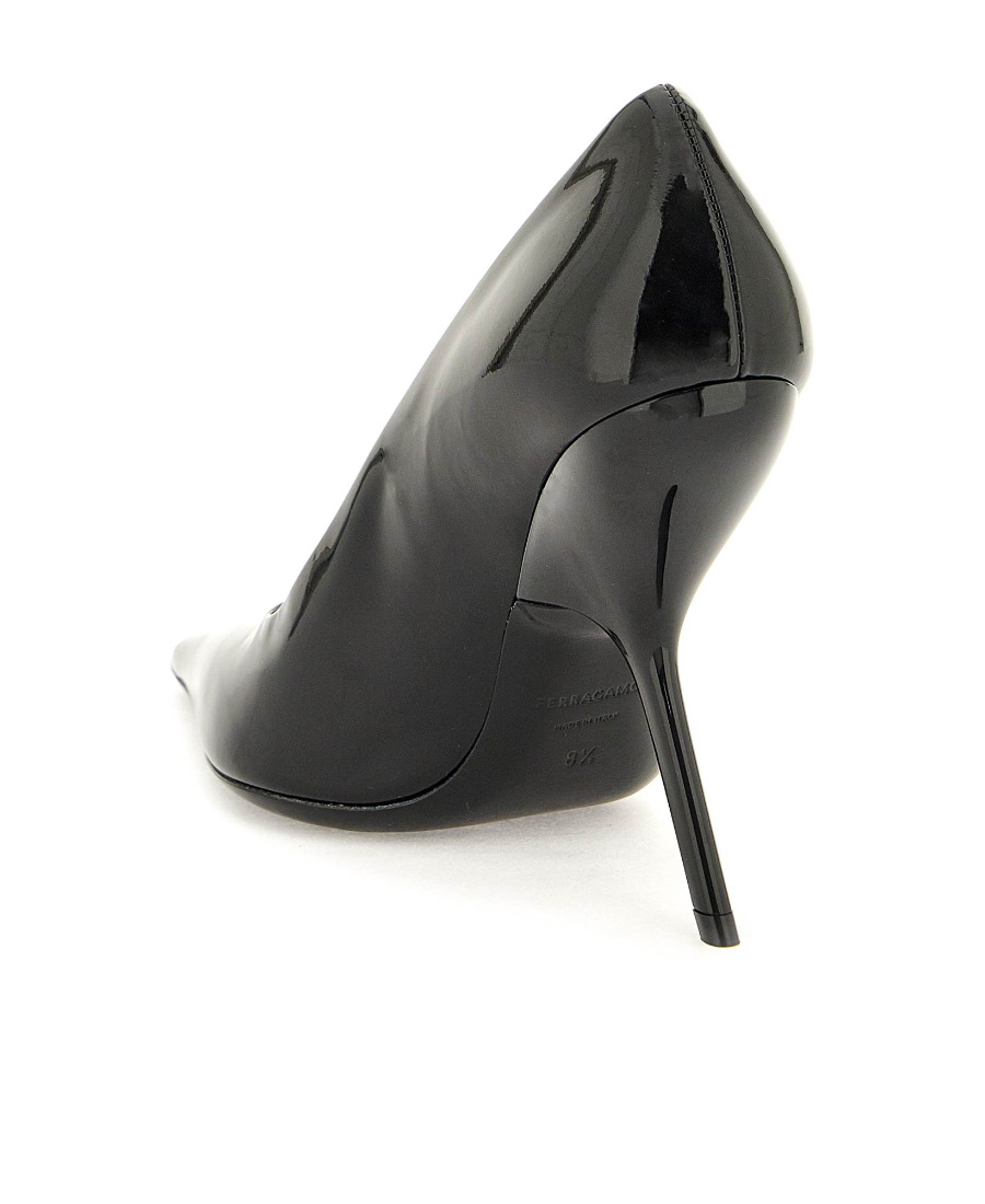 Shop Ferragamo Salvatore Eva Pointed-toe Pumps In Black