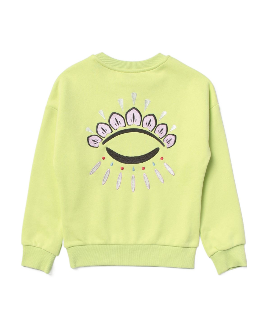 Kenzo Icons Eye Cotton Sweatshirt In Yellow