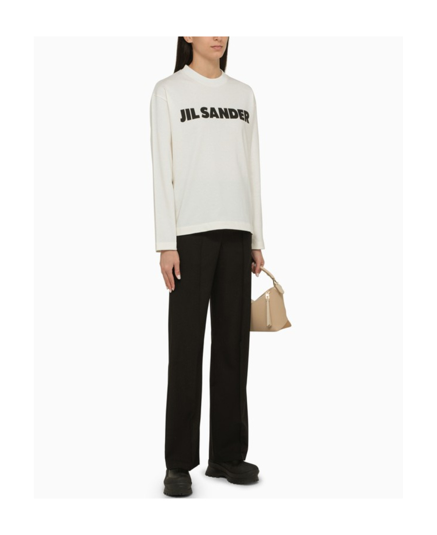 Shop Jil Sander Logo-print Sweatshirt In White