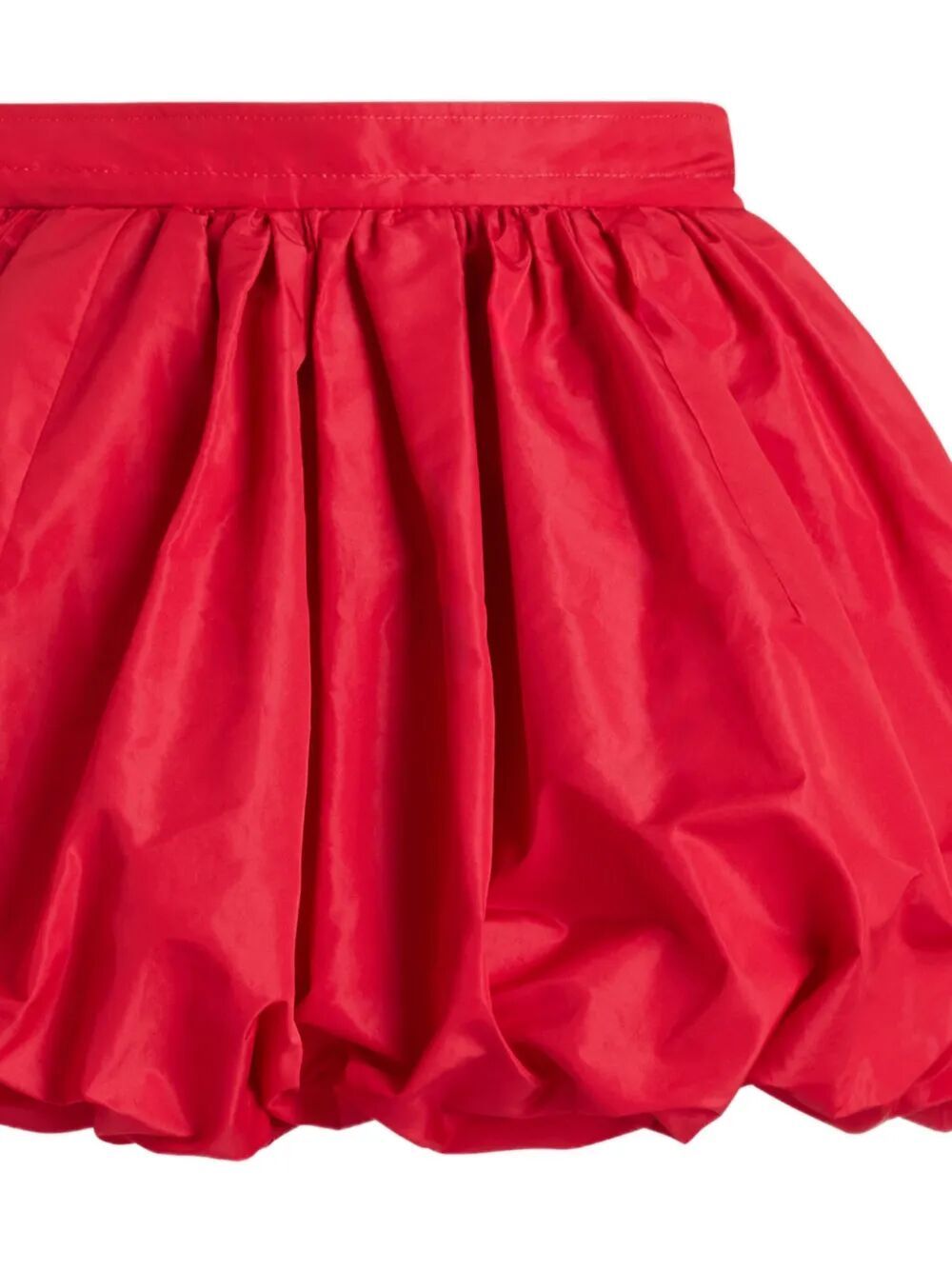 Patou Mini Skirt With Bubble Hem And Gathered Detail In Red