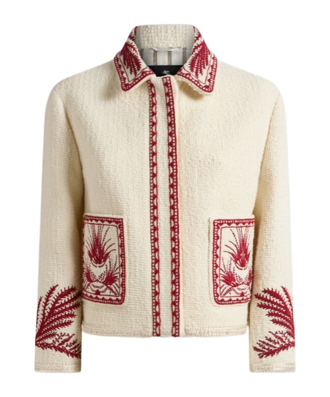 Etro Bouclé-effect Tweed Jacket In Neutral