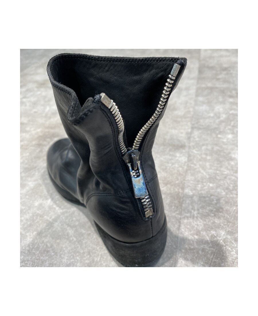Guidi Soft Zipped Ankle Boots In Black