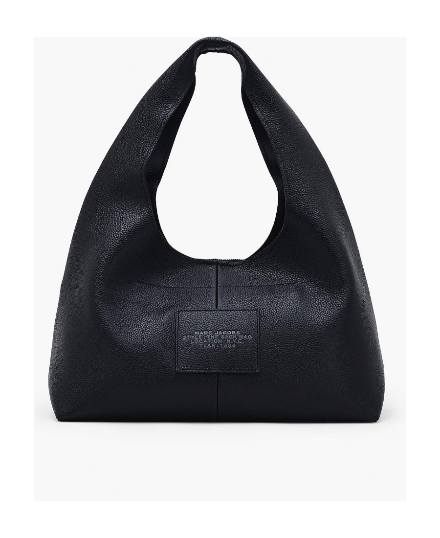 Shop Marc Jacobs The Sack Leather Shoulder Bag In Black