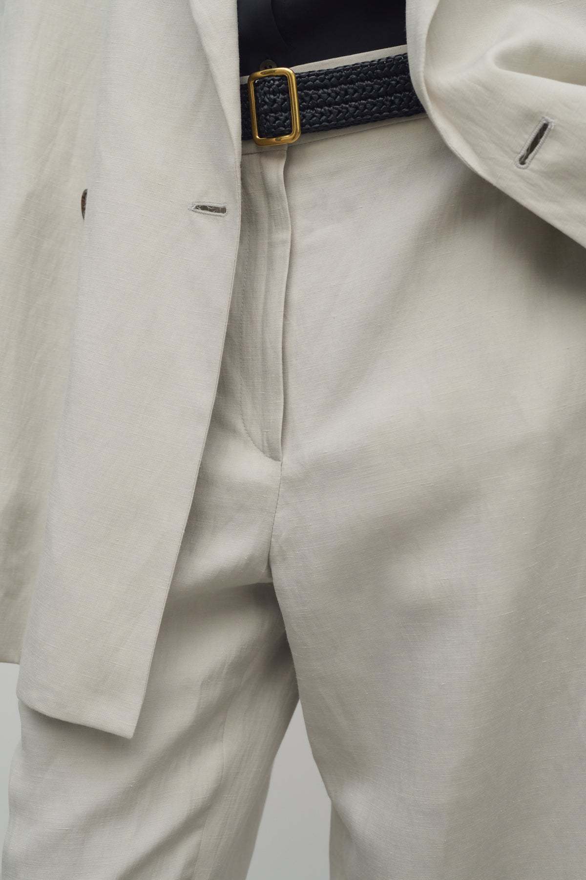 THE ROW NOXY SILK AND LINEN BLENDED PANTS