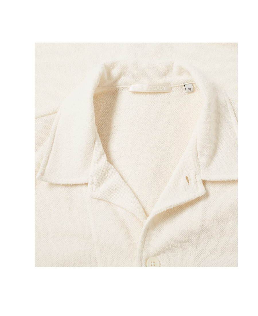 Our Legacy Textured-finish Short-sleeved Box Shirt In White