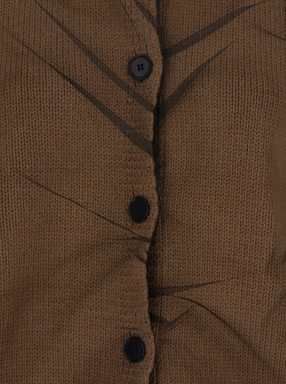 Msgm Sheer Layered Knitted Cardigan In Brown