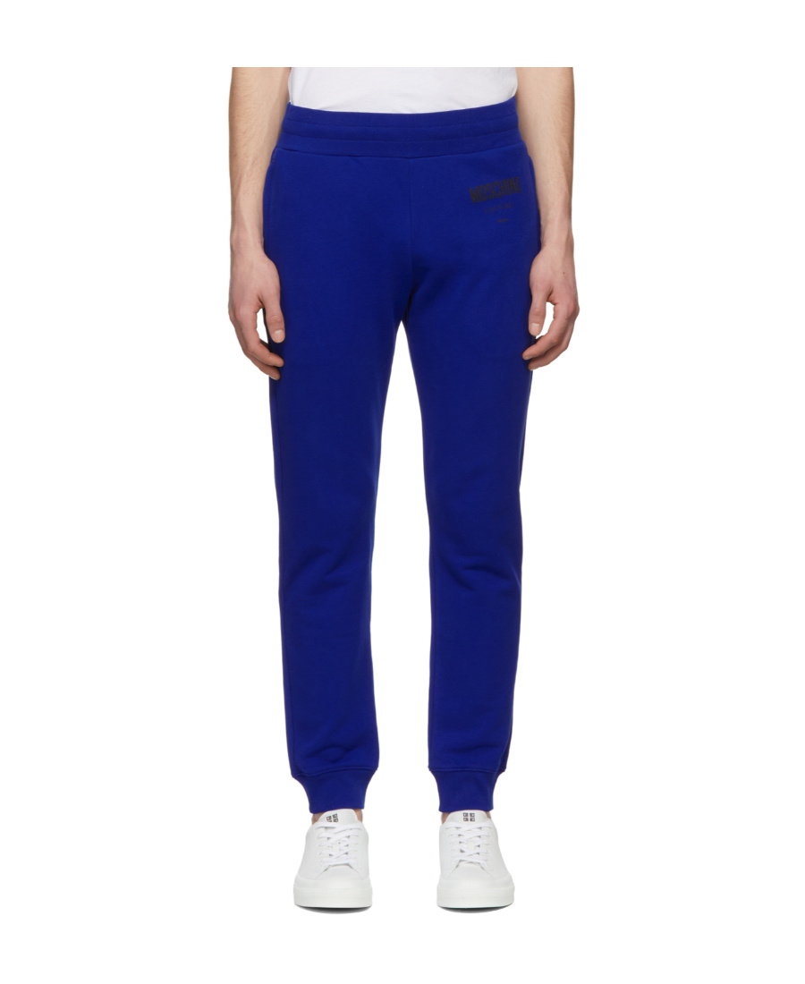 Moschino Logo Casual Pants In Blue