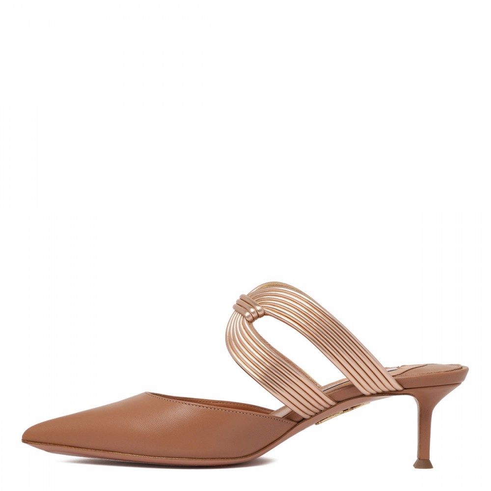 Aquazzura Esencia Mule 50 In Brown