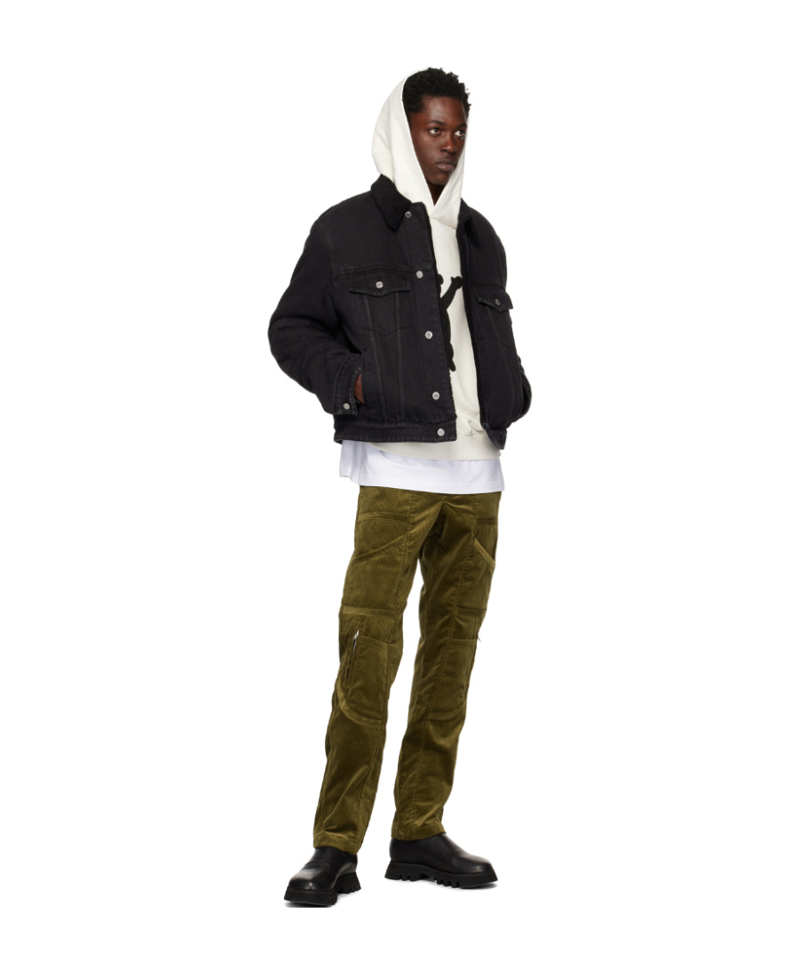 We11 Done Black Regular Fit Denim Jacket In Black