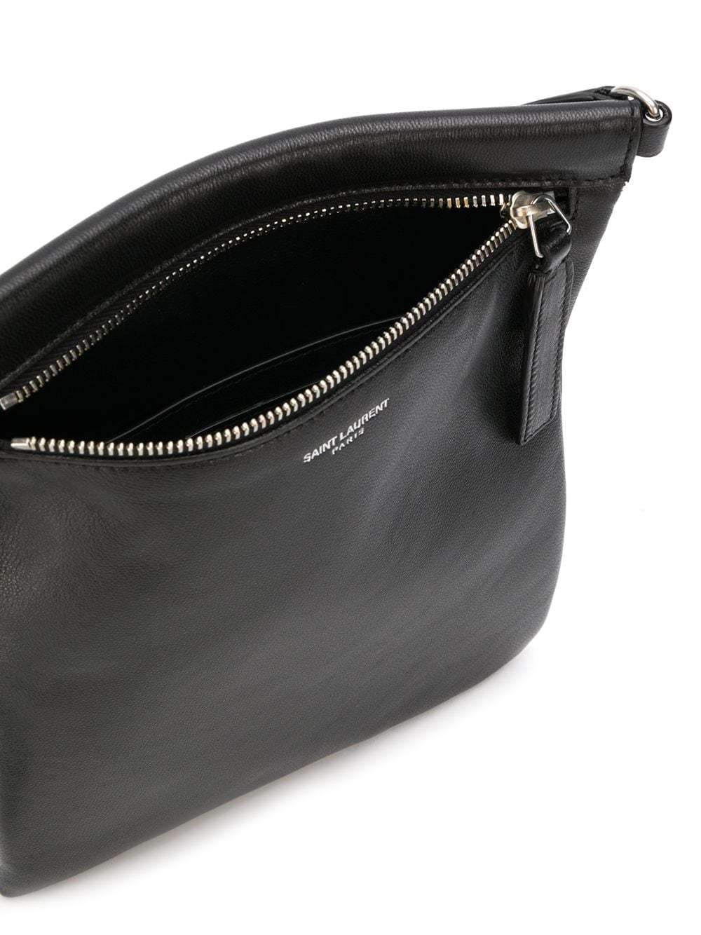 Saint Laurent Leather Crossbody Bag In Black