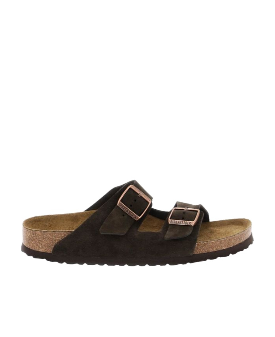 Birkenstock Classic Two-strap Suede Sandals With Adjustable Buckles In Black