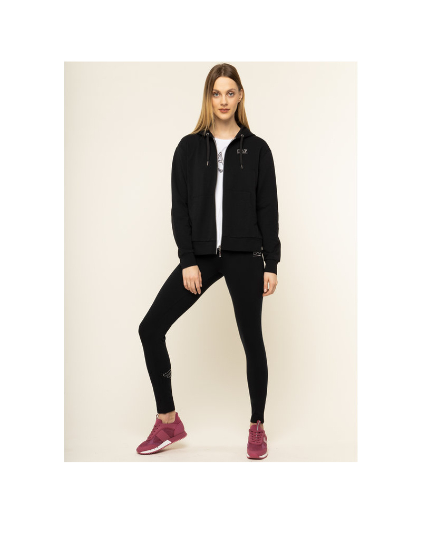 EA7 LOGO HOODED CASUAL JACKET 