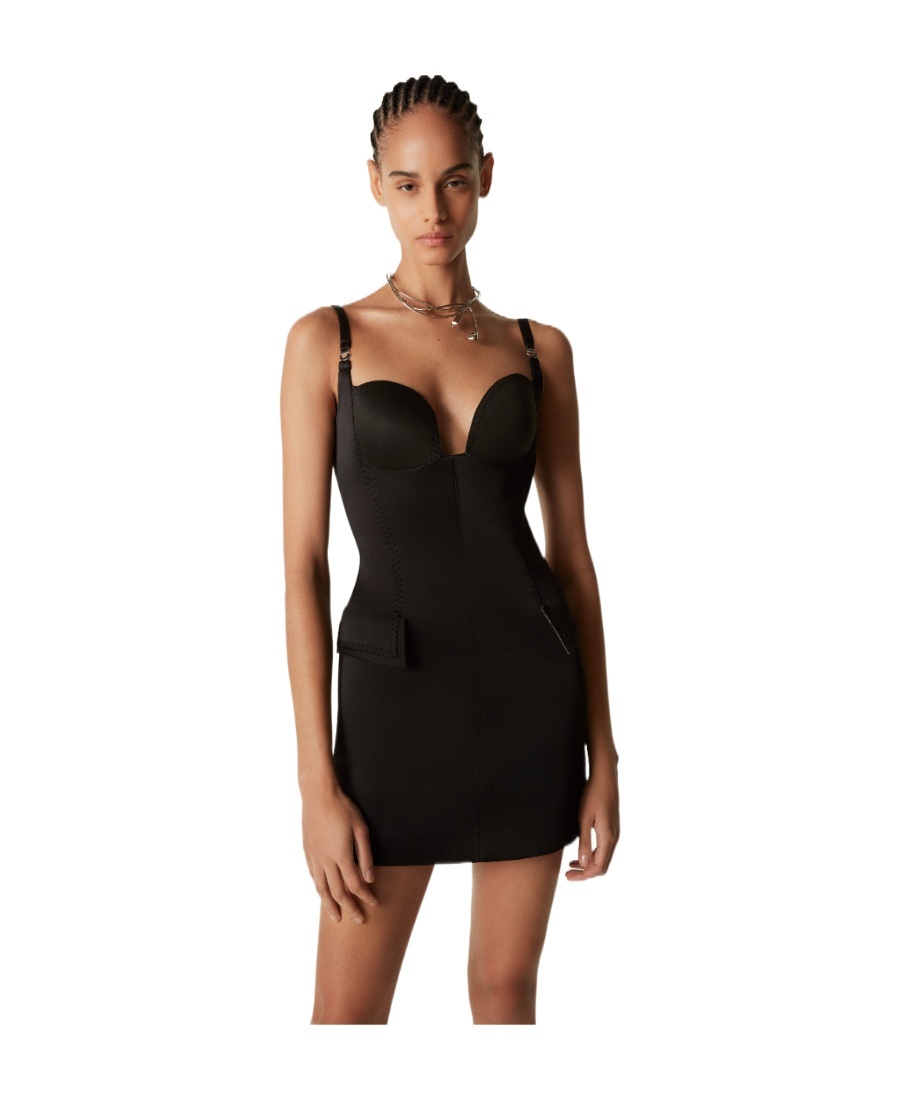 Coperni Suspender Dress In Black