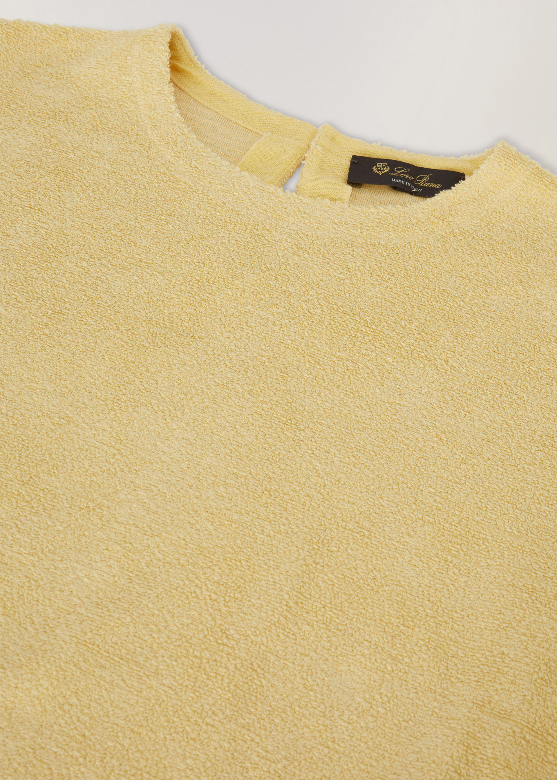 Loro Piana T-shirt With Round Neck In Yellow