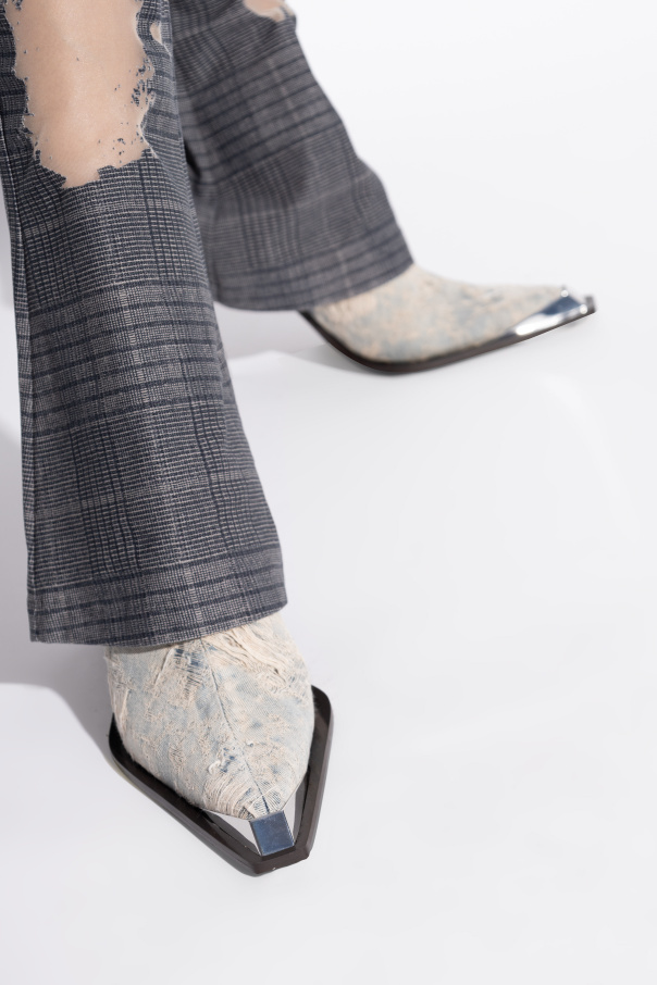 Diesel Blue D-tona Sc Boots In Gray