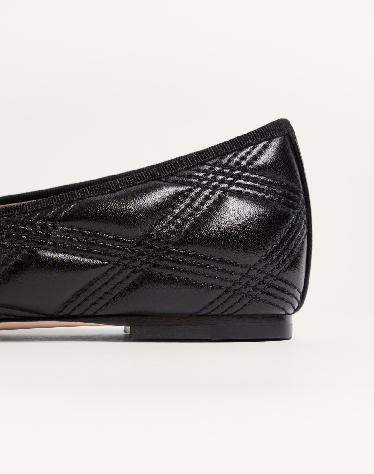 Valentino Garavani Quiltie Ballerina 67 In Quilted Nappa Leather Woman Black 37 In Black