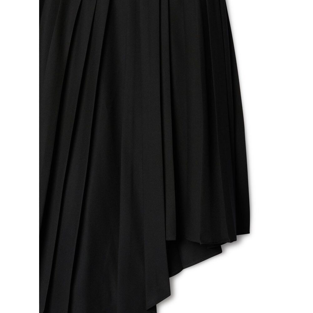 Off-white Off White Belted Pleated Skirt In Black