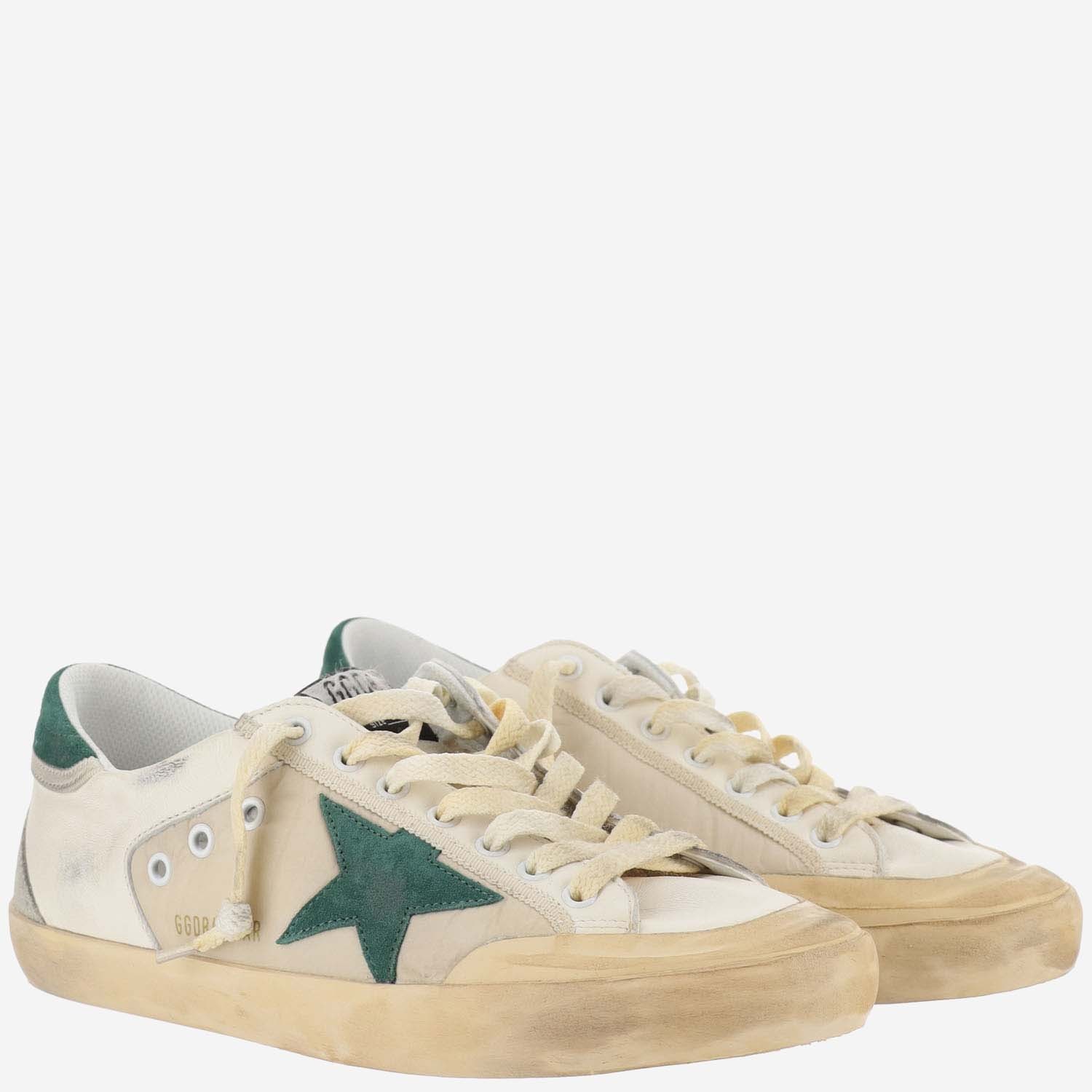Golden Goose Stylish Vintage Effect Lace-up Sneakers For Men In Nude
