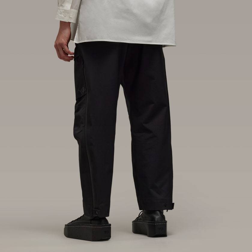Y-3 X Adidas Gore-tex Hardshell Cargo Track Pants In Black