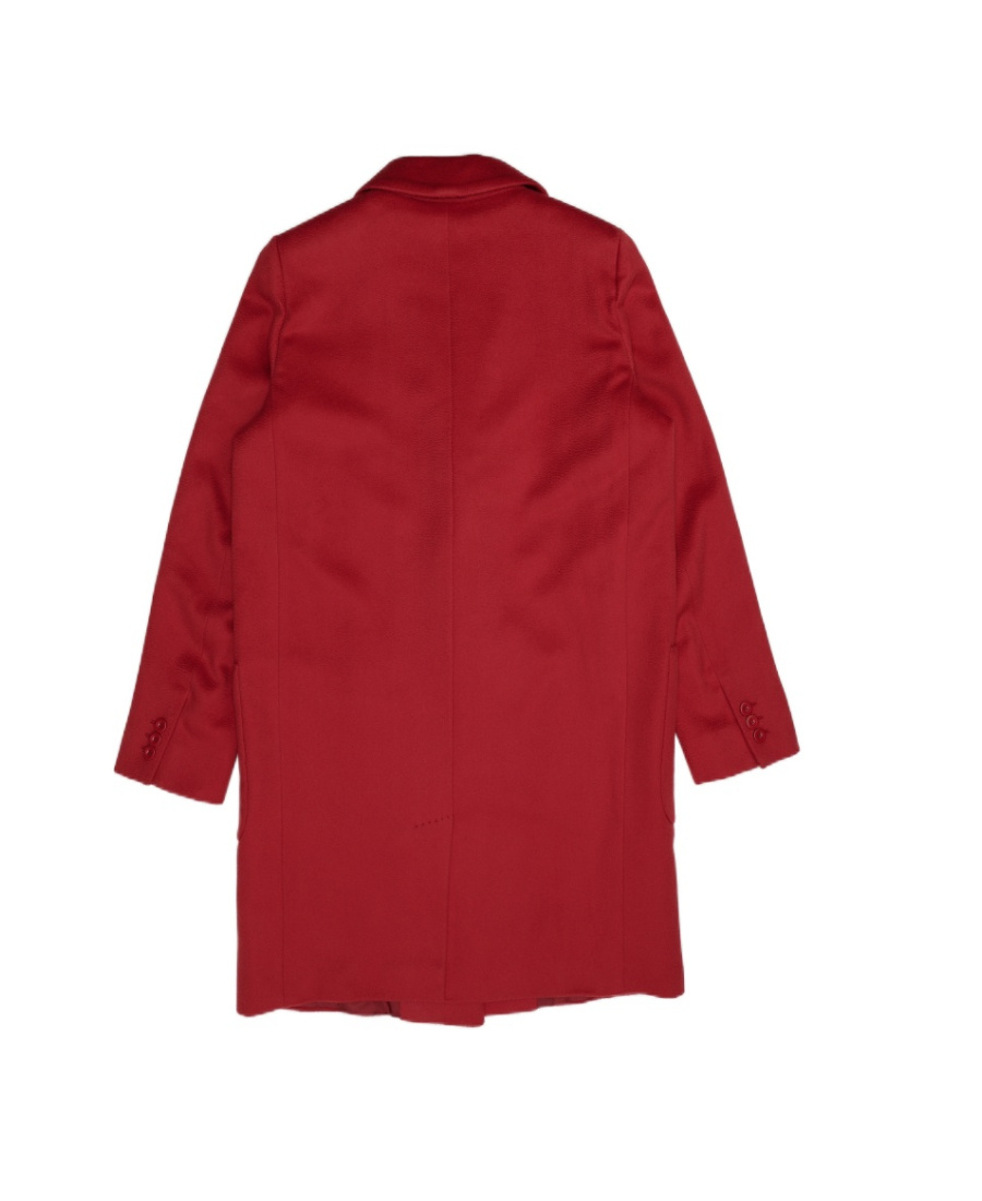 Max Mara Single-breasted Medium-length Coat In Red