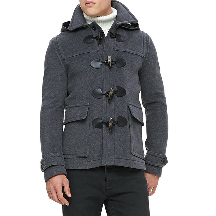 Burberry Long-sleeved Lapel Coat In Gray