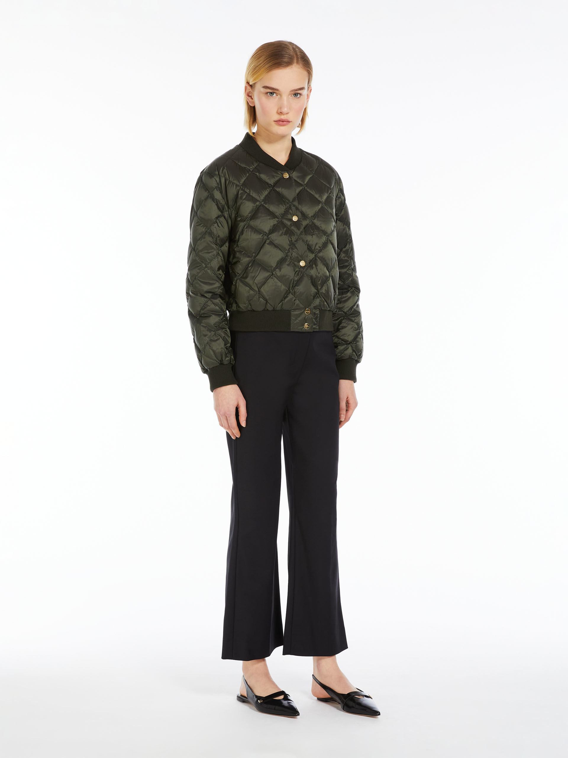 Max Mara Flared Hem Casual Pants In Black