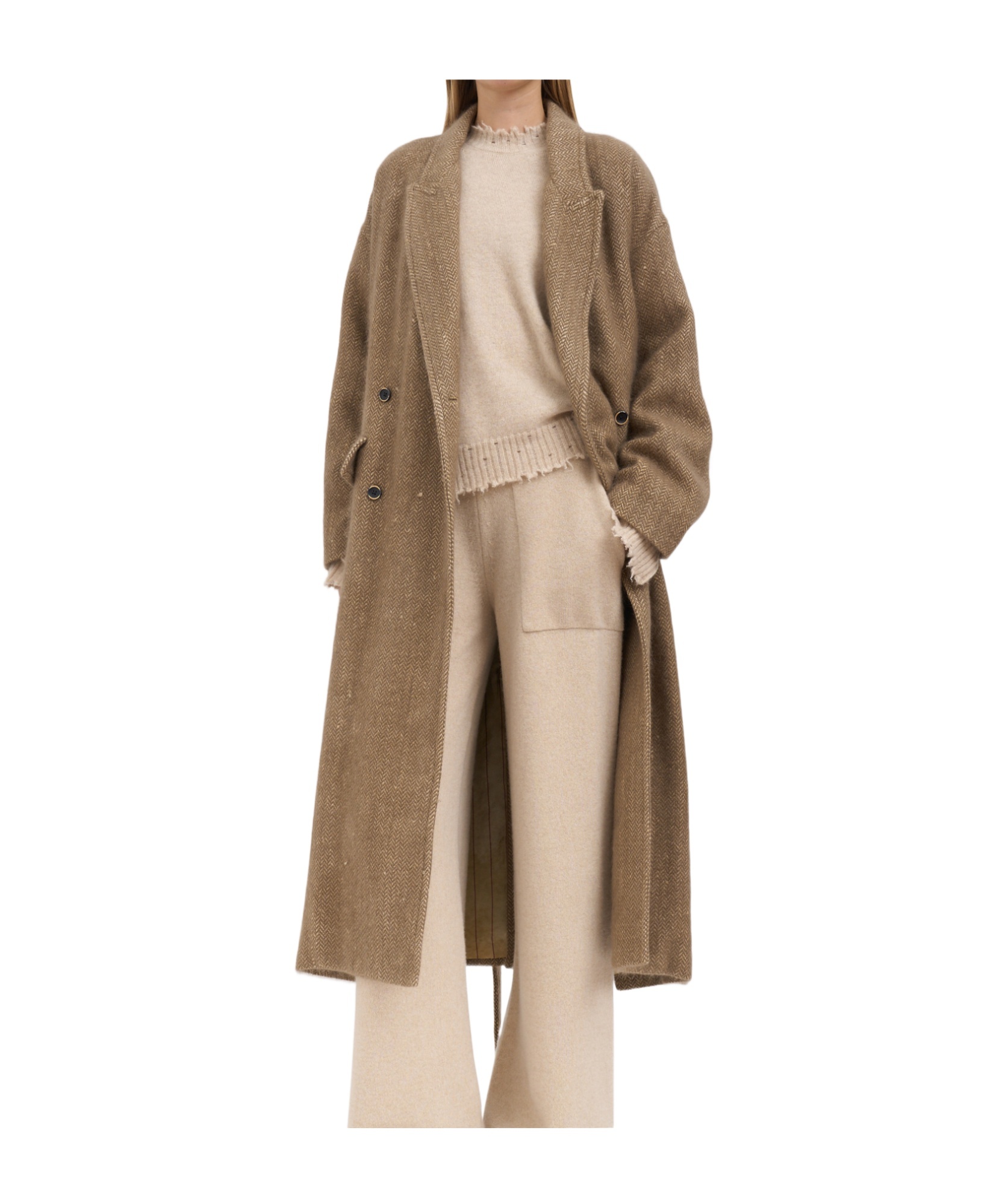 Uma Wang Long-sleeved Coat In Brown