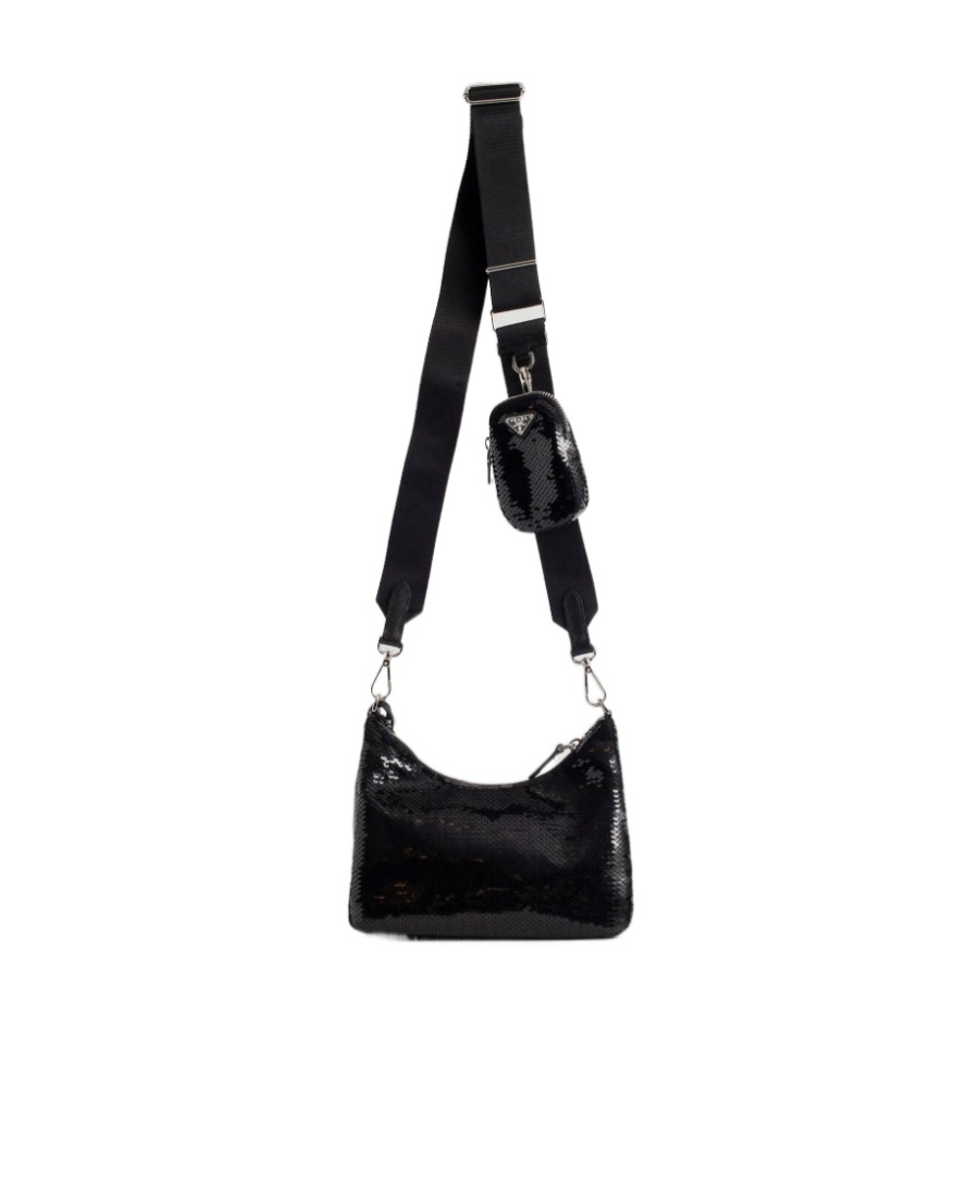 Prada Re-edition 2005 Logo Three-in-one Shoulder Bag In Black