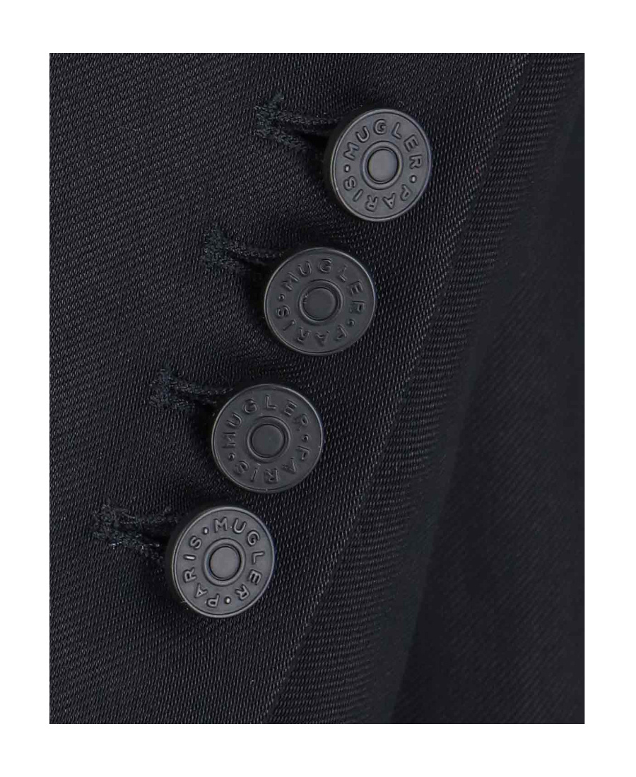 Mugler Cut-out Corseted Blazer In Black