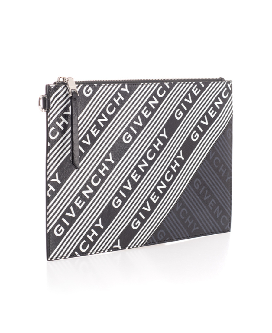 Givenchy Medium Logo Striped Handbag In Black