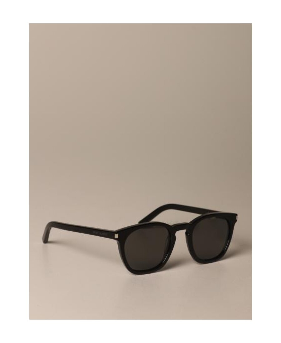 Saint Laurent Classic 28 Round-frame Sunglasses In Black