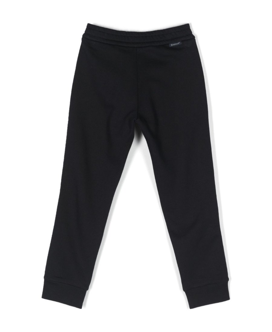 Moncler Logo-stripe Cotton Track Pants In Blue