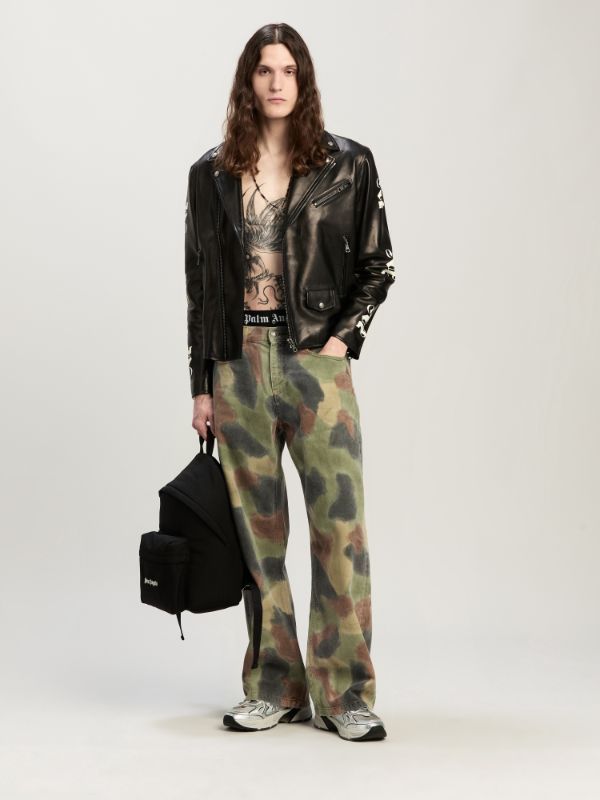 Palm Angels Versatile Backpack Featuring Adjustable Elements In Black