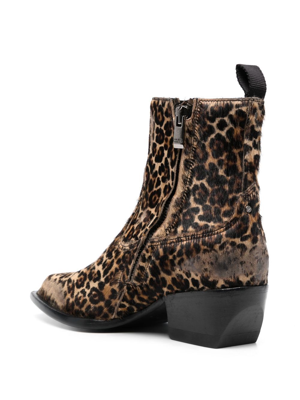 Golden Goose Leopard Print Pointed-toe Boots In Animal Print
