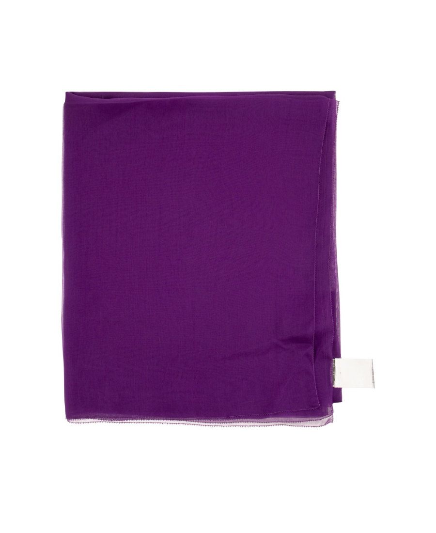 Max Mara Finished Edge Silk Scarf In Purple