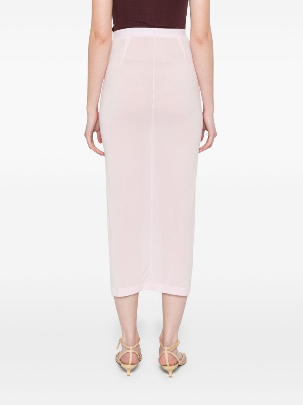 Wardrobe.nyc Sheer Tube Midi Skirt