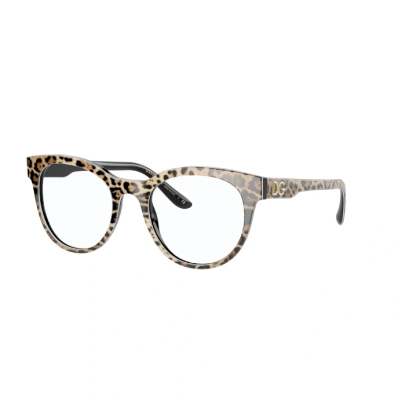 Dolce & Gabbana Logo Plain Glasses In Animal Print
