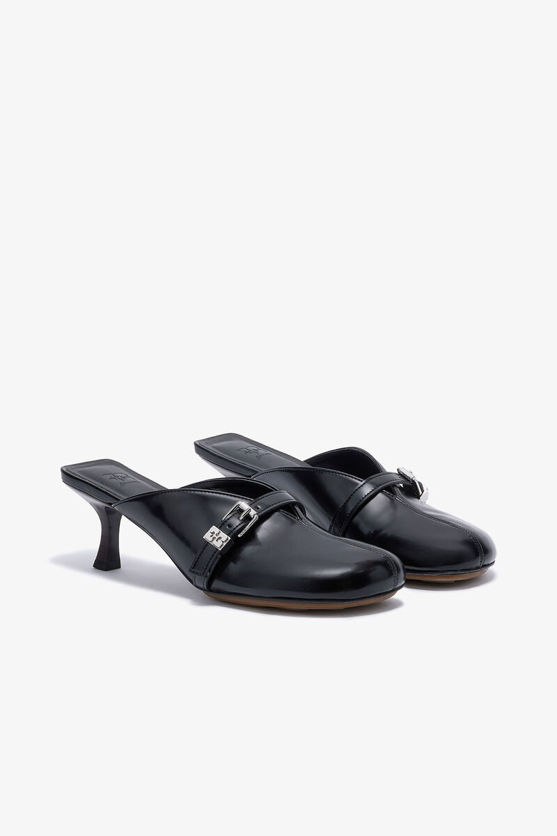 Ganni Sue Heeled Sandals In Black
