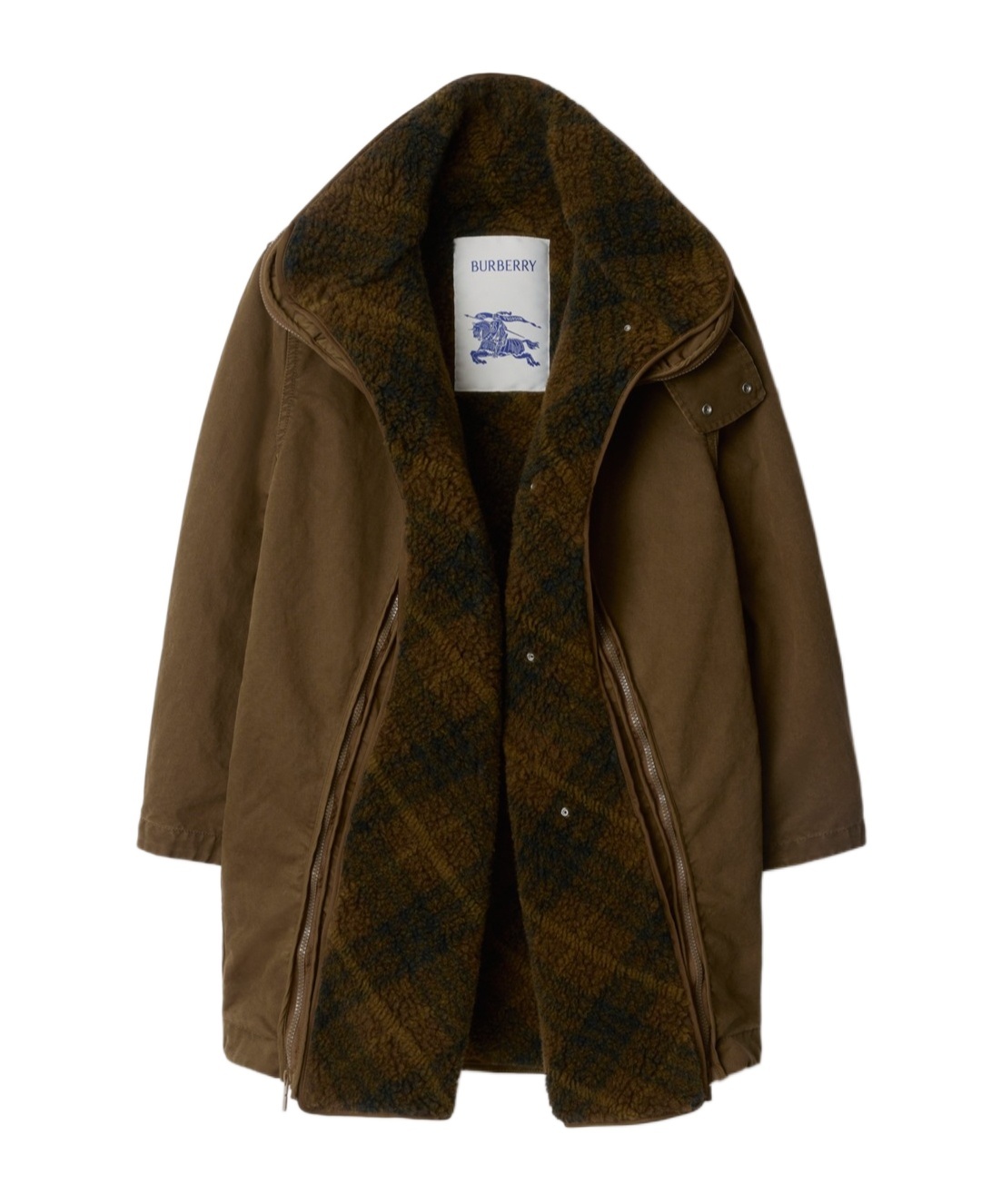 BURBERRY DETACHABLE-WARMER COTTON PARKA 