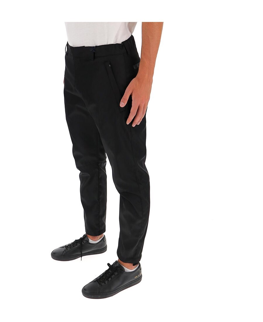 Prada Technical Nylon Pants In Black