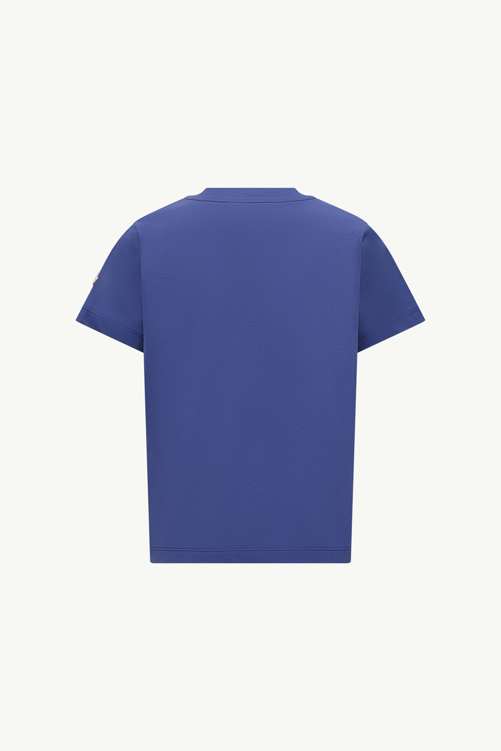 Moncler Printed Logo Cotton T-shirt In Blue
