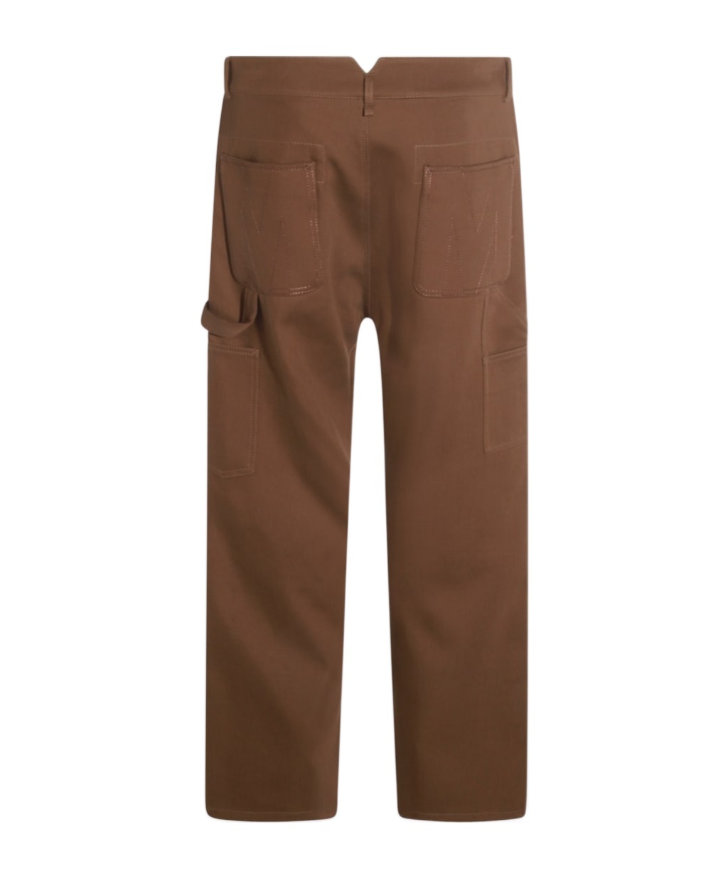 Moschino Camel Cotton Cargo Pants In Brown