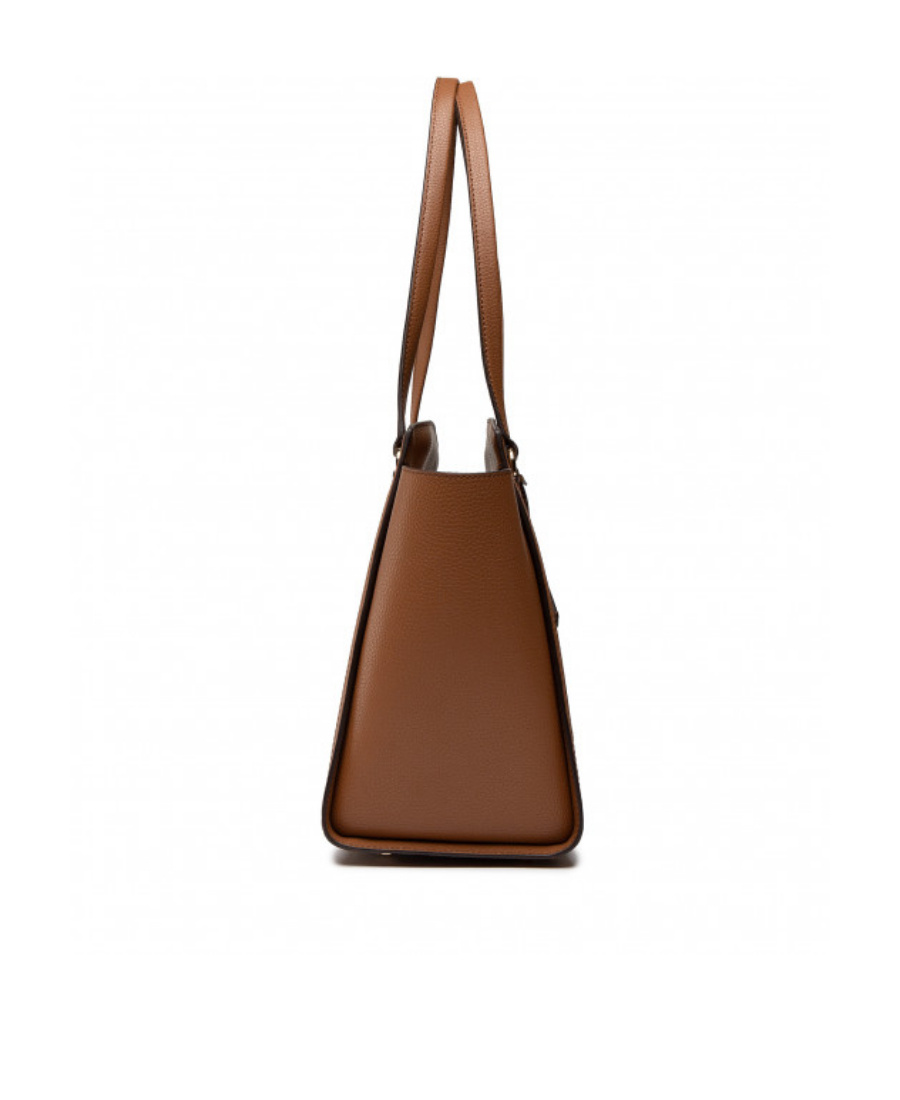 Michael Michael Kors Large Logo Embossed Handbag In Brown