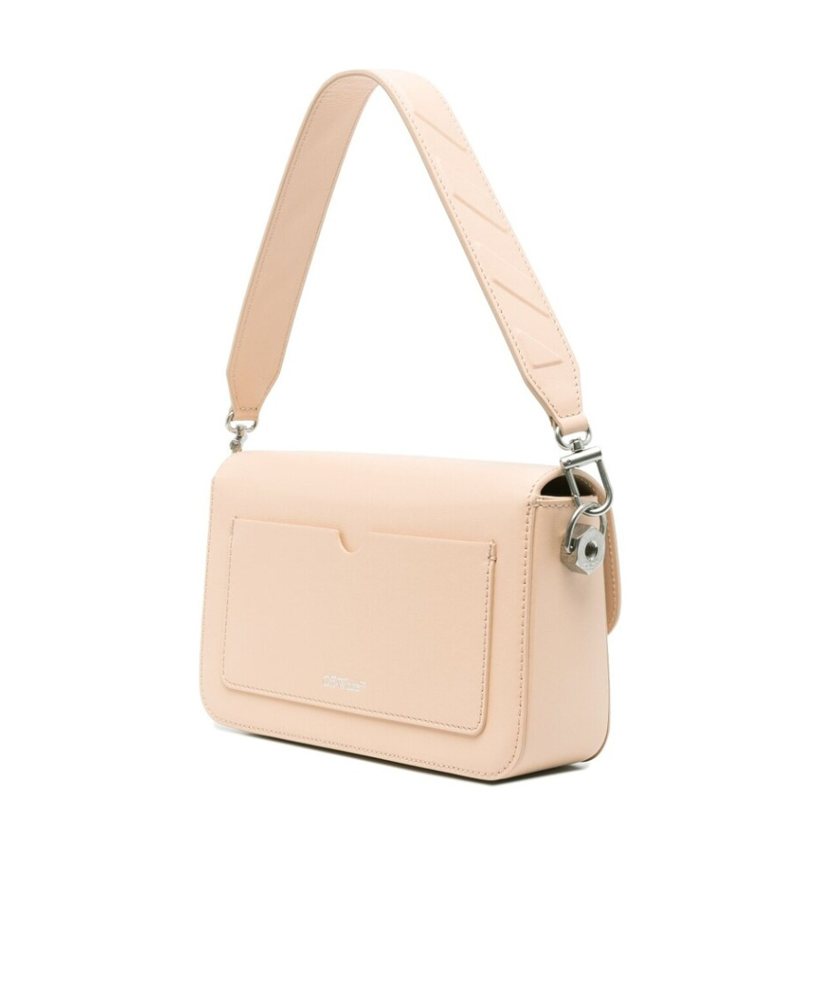 Off-white Medium Binder Shoulder Bag In Nude